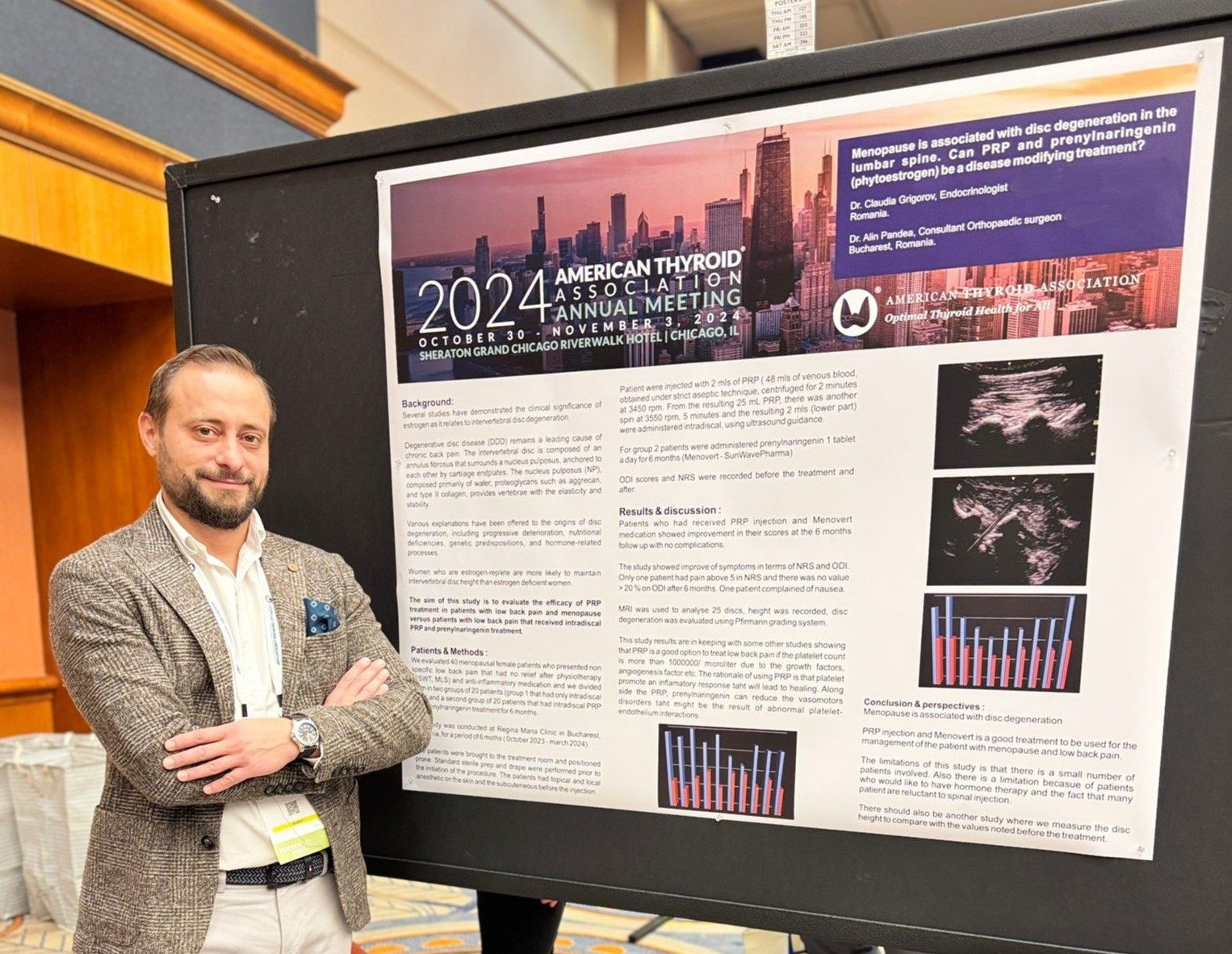 Dr. Alin Pandea a fost speaker în cadrul American Thyroid Association Annual Meeting, desfășurat între 30 octombrie și 3 noiembrie, la Chicago